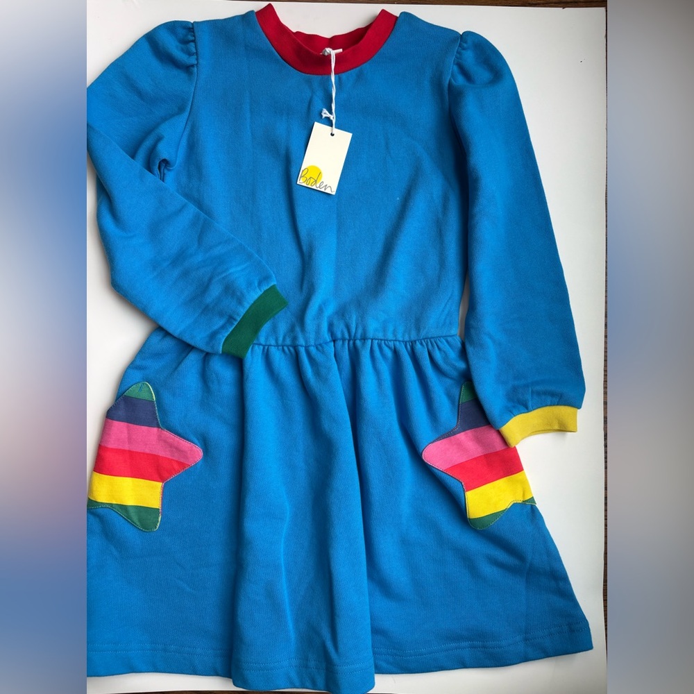Boden Blue and Green Casual Dress